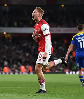 Arsenal V AFC Wimbledon 2021-22 Prints: Emile Smith Rowe Scores Double: Arsenal Advances in Carabao Cup Against AFC Wimbledon (2021-22)