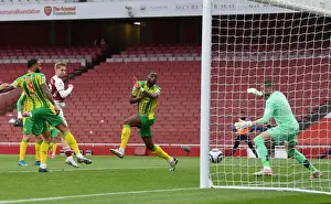 Arsenal V West Bromwich Albion 2020-21 Prints: Emile Smith Rowe Scores First Arsenal Goal in Empty Emirates Stadium Against West Bromwich Albion (May 2021)