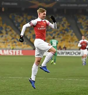 FC Vorskla Poltava V Arsenal 2018-19 Prints: Emile Smith Rowe Scores First Goal: Arsenal Wins Europa League Match Against Vorskla Poltava
