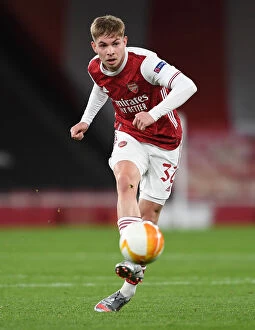 Images Dated 8th April 2021: Emile Smith Rowe Shines in Empty Emirates: Arsenal's Brilliant Quarterfinal Performance Against