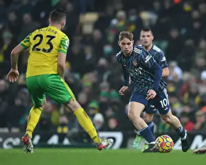 Norwich City V Arsenal 2021-22 Prints: Emile Smith Rowe Shines: A Star Performance for Arsenal Against Norwich City