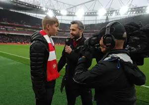 Arsenal V Tottenham Hotspur 2017-18 Prints: Emile Smith-Rowe's Double Impact: Arsenal v Tottenham Half-Time Interview (Premier League 2017-18)