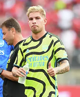 Arsenal V Manchester United - Pre Season 2023-24 Prints: Emile Smith Rowe's Standout Display: Arsenal Triumphs Over Manchester United at MetLife Stadium (2023-24)