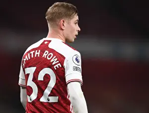 Arsenal V Crystal Palace 2020-21 Prints: Emile Smith Rowe's Standout Performance: Arsenal's Victory Against Crystal Palace in Empty Emirates (2021)
