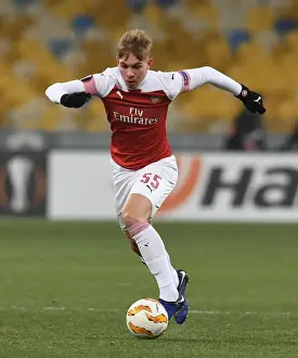 FC Vorskla Poltava V Arsenal 2018-19 Prints: Emile Smith Rowe's Star Performance: Arsenal's Europa League Triumph over Vorskla Poltava