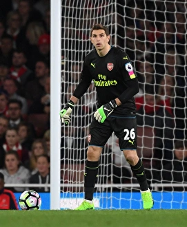 Arsenal V West Ham United 2016-17 Prints: Emiliano Martinez in Action: Arsenal vs. West Ham United, Premier League 2016-17