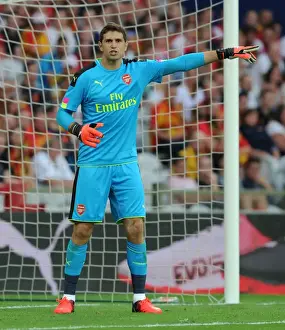 Lens V Arsenal 2016-17 Prints: Emiliano Martinez in Action: Arsenal's Goalkeeper Shines in 2016 Pre-Season Friendly Against RC Lens