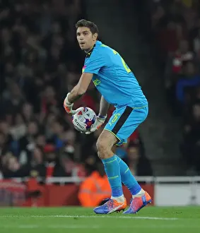 Arsenal V Reading EFL Cup 2016-17 Prints: Emiliano Martinez in Action: Arsenal's Goalkeeper Shines in EFL Cup Match Against Reading