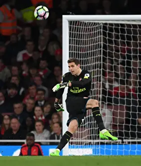 Arsenal V West Ham United 2016-17 Prints: Emiliano Martinez: Arsenal Goalkeeper in Action Against West Ham United
