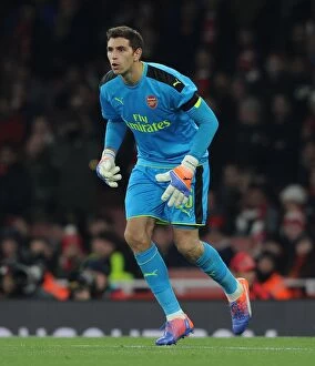 Arsenal v Southampton EFL Cup 2016-17 Collection: Emiliano Martinez: Arsenal's Hero in EFL Cup Quarter-Final Clash Against Southampton (2016-17)