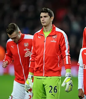 Arsenal V Southampton 2014-15 Prints: Emiliano Martinez: Arsenal's Ready-to-Go Goalkeeper vs Southampton (2014-15)