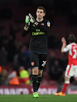 Arsenal V West Ham United 2016-17 Prints: Emiliano Martinez: Arsenal's Unyielding Guardian After Arsenal v West Ham United