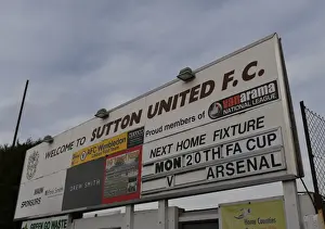Sutton United V Arsenal 2016-17 Prints: The Emirates FA Cup Fifth Round Showdown: Sutton United vs Arsenal