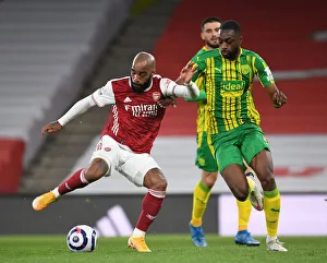 Arsenal V West Bromwich Albion 2020-21 Prints: Empty Emirates Rivalry: Lacazette vs. Ajayi, Arsenal vs. West Brom (2020-21)