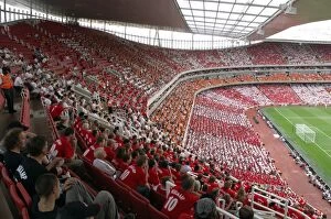 Arsenal v Ajax - Dennis Bergkamp Testimonial Collection: Emirates Stadium, fans in the south end
