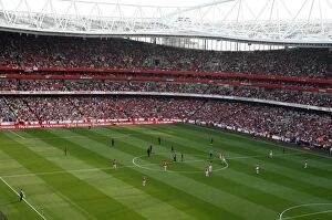 Images Dated 24th April 2010: Emirates Stadium, Manchester City kick off at the start of the match. Arsenal 0