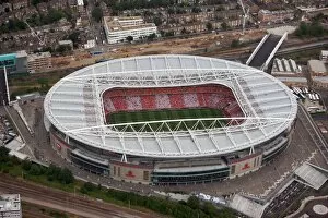 Emirates Stadium Collection: Emirates Stadium photographed from the a helicopter during the match