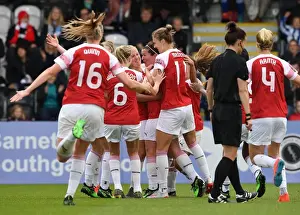 Arsenal Women V Manchester City Women 2018-19 Prints: Emma Mitchell Scores the Winner: Arsenal Women vs Manchester City Women, WSL