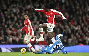 Arsenal V Wigan 2008-9 Prints: Emmanual Adebayor (Arsenal) Wilson Palacios (Wigan)