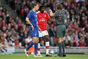 Arsenal v Manchester United - Champions League 2008-09 Collection: Emmanuel Adebayor