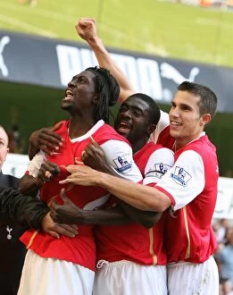 Tottenham v Arsenal 2007-8 Collection: Emmanuel Adebayor