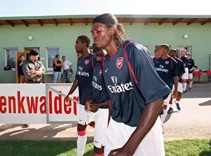 Adebayor Collection: Emmanuel Adebayor in Action for Arsenal during Pre-Season Friendly at Schwadorf, Austria (July 2006)