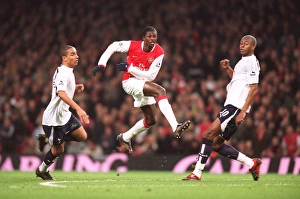 Emmanuel Adebayor (Arsenal) Beniot Assou-Ekotto and Anthony Gardner (Tottenham)