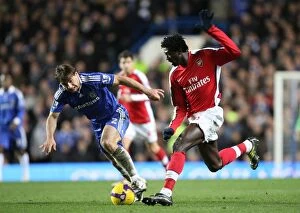 Images Dated 30th November 2008: Emmanuel Adebayor (Arsenal) Branislav Ivanovic