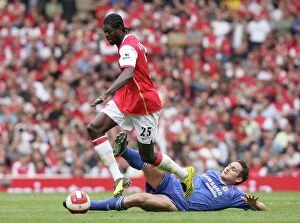 Images Dated 6th May 2007: Emmanuel Adebayor (Arsenal) Frank Lampard (Chelsea)