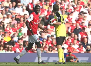Arsenal V Bolton 2006-7 Prints: Emmanuel Adebayor (Arsenal) Jussi Jskelainen (Bolton)