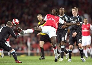 Arsenal v Manchester City 2006-7 Gallery: Emmanuel Adebayor (Arsenal) Micheal Ball (Man City)