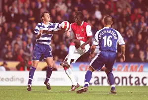 Emmanuel Adebayor (Arsenal) Nicky Shorey and Ivar Ingimarsson (Reading)