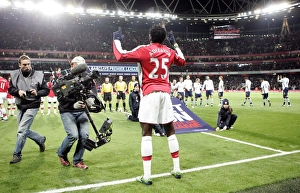 Arsenal V Tottenham 2008-09 Prints: Emmanuel Adebayor: Arsenal Star Filmed Before the Arsenal vs