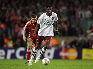 Liverpool V Arsenal - Champions League 2007-08 Prints: Emmanuel Adebayor (Arsenal) Steven Gerrard (Liverpool)