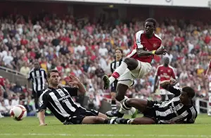 Emmanuel Adebayor (Arsenal) Steven Taylor and Habib Beye (Newcastle)