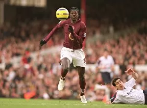 Arsenal v Bolton 2005-6 Collection: Emmanuel Adebayor (Arsenal) Tal Ben Haim (Bolton). Arsenal 1: 1 Bolton Wanderers