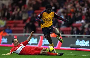 Middlesbrough V Arsenal 2008-09 Prints: Emmanuel Adebayor (Arsenal) Tony McMahon (Middlesbrough)