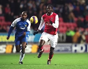 Wigan Athletic v Arsenal 2006-07 Gallery: Emmanuel Adebayor breaks through to score Arsenals goal