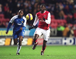 Wigan Athletic v Arsenal 2006-07 Gallery: Emmanuel Adebayor breaks through to score Arsenals goal