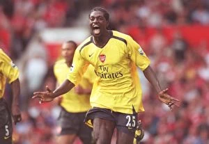 Images Dated 18th September 2006: Emmanuel Adebayor celebrates scoring the Arsenal goal