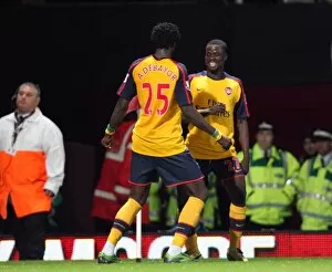 Emmanuel Adebayor celebrates scoring Arsenals 2nd