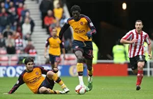 Images Dated 4th October 2008: Emmanuel Adebayor and Cesc Fabregas (Arsenal)