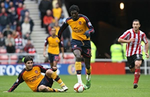 Sunderland v Arsenal 2008-9 Gallery: Emmanuel Adebayor and Cesc Fabregas (Arsenal)