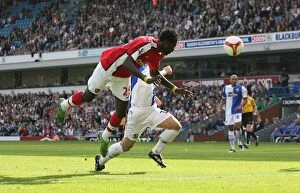 Images Dated 13th September 2008: Emmanuel Adebayor heads past Paul Robinson to score