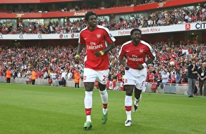 Images Dated 27th September 2008: Emmanuel Adebayor and Kolo Toure (Arsenal)