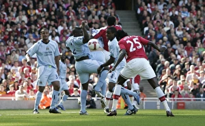 Arsenal V Manchester City 2008-09 Prints: Emmanuel Adebayor scores Arsenal and his 1st goal