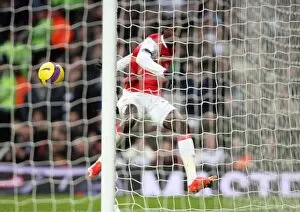 Arsenal v West Ham United 2007-8 Collection: Emmanuel Adebayor scores Arsenals 2nd