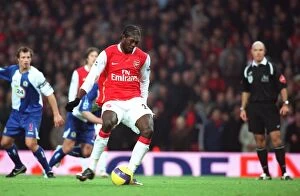 Arsenal v Blackburn Rovers 2006-07 Collection: Emmanuel Adebayor scores Arsenals 3rd goal from the penalty spot