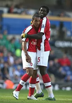 Blackburn Rovers v Arsenal 2008-9 Collection: Emmanuel Adebayor and Theo Walcott (Arsenal)