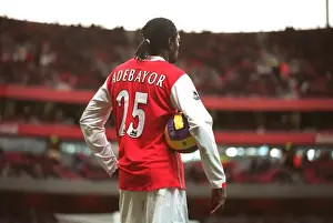 Arsenal V Newcastle United 2006-07 Prints: Emmanuel Adebayor vs Newcastle United: 1-1 Stalemate at Emirates Stadium